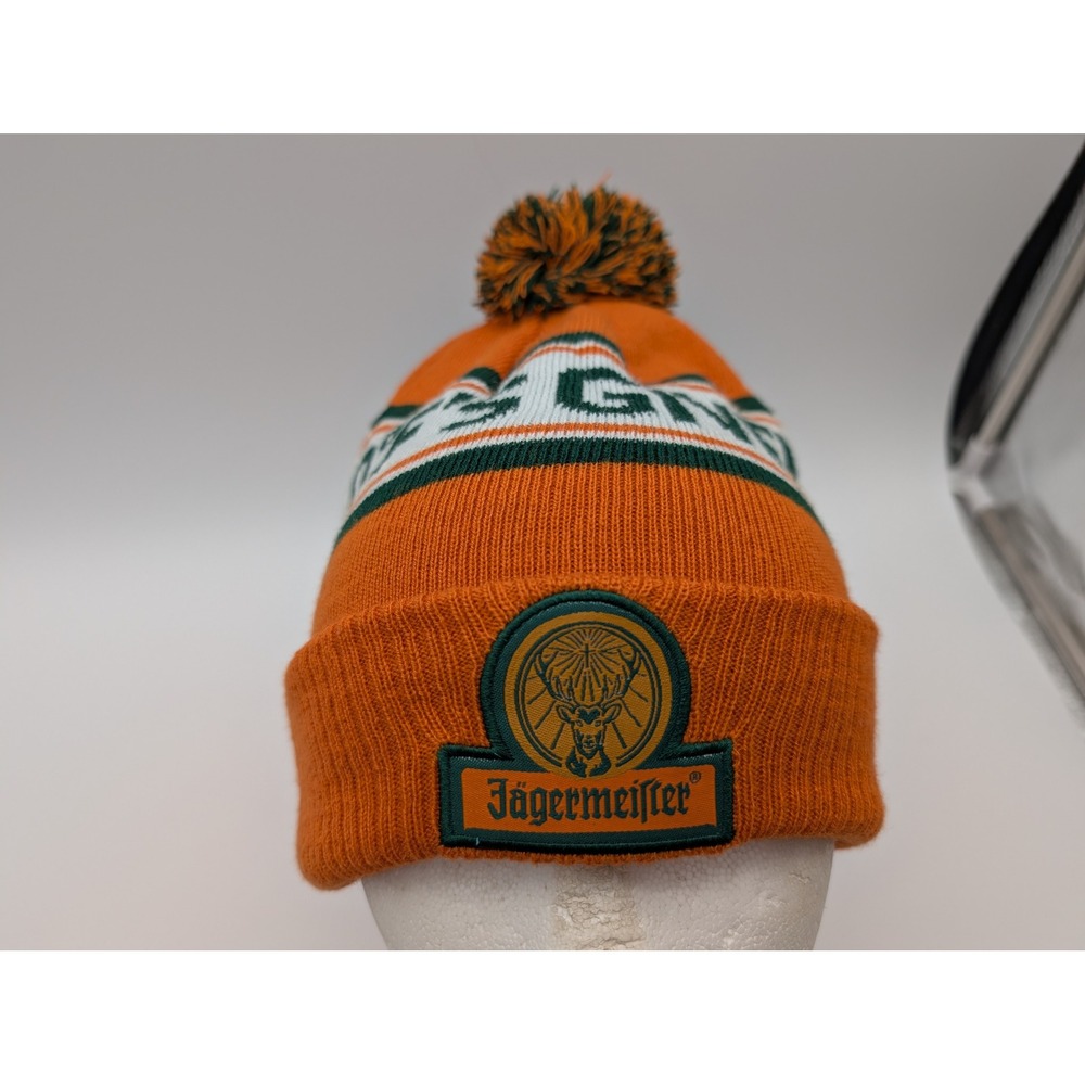 Jagermeister Orange Knit Pom Beanie Hat 0 Degrees Fs Given Promo